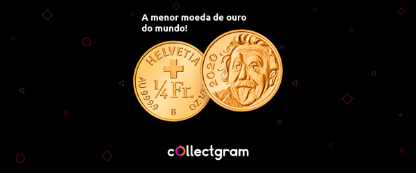 A menor moeda de ouro do mundo: homenagem a Albert Einstein